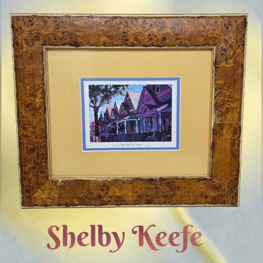 Shelby Keefe Colors of a Denver Neighborhood Row of Colorful Houses Art Festival